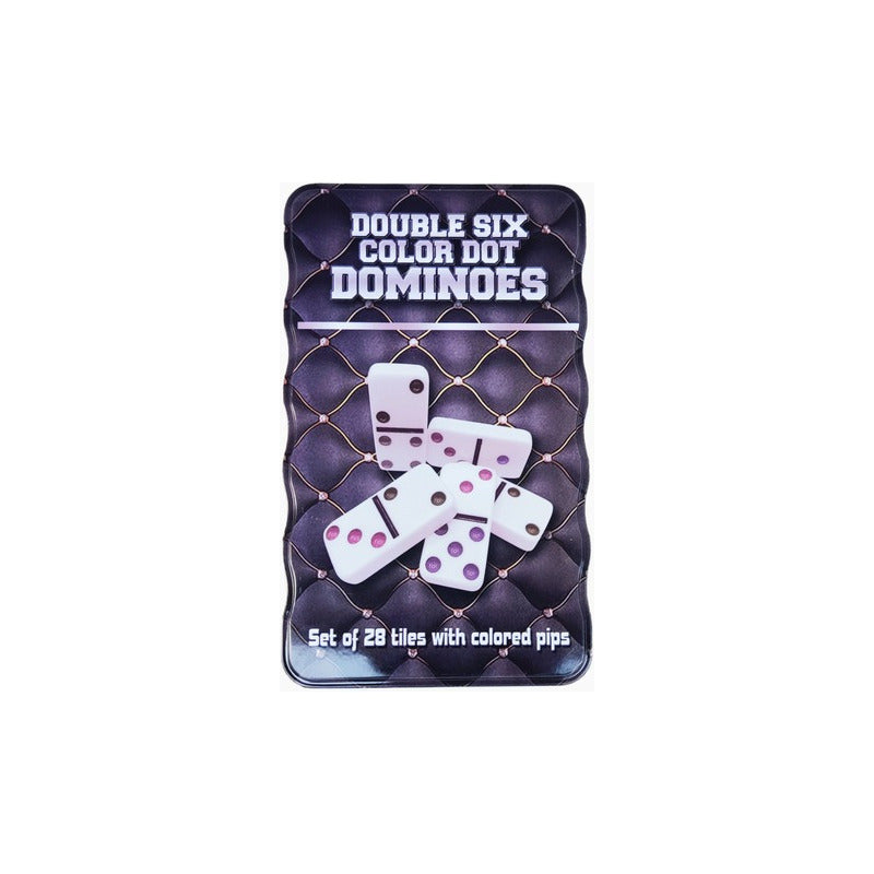 Dominó Clásico Doble 6 - Juego de Mesa con Estuche Metálico