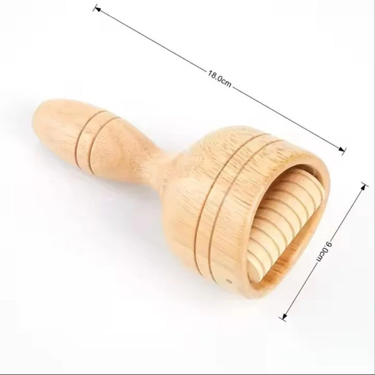 Masajeador de Madera Copa Sueca con Rodillo para Bienestar