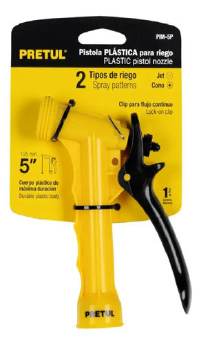 Pistola De Riego Metálica Ajustable Para Manguera