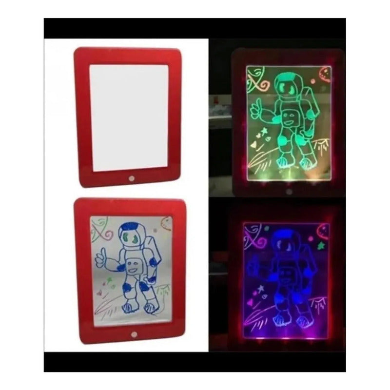 Tablero De Dibujo Luz LED Magic Pad X5 Con Marcadores