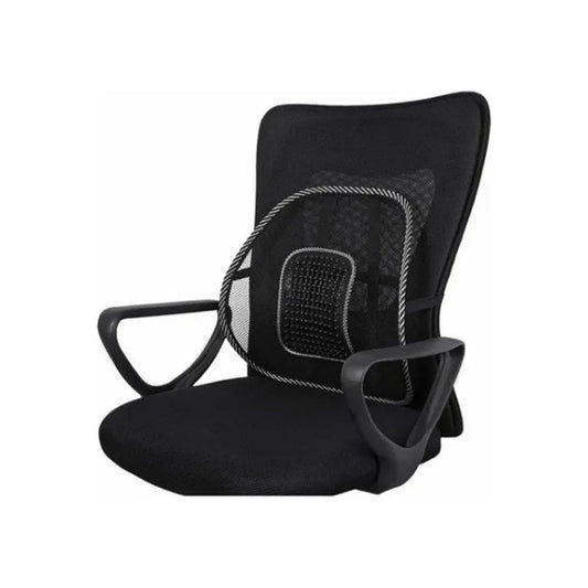 Soporte Lumbar Ergonómico para Oficina y Auto - Color Negro