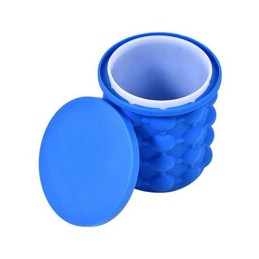 Mini Hielera De Silicona Enfriador Color Azul