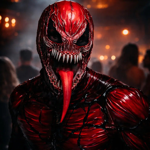 Máscara Venom Carnage Látex Disfraz Halloween Terror Rojo