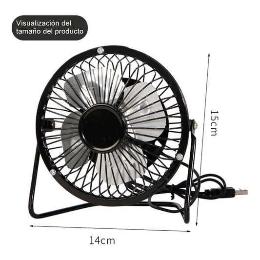 Mini Ventilador Portátil USB para Oficina Personal Negro