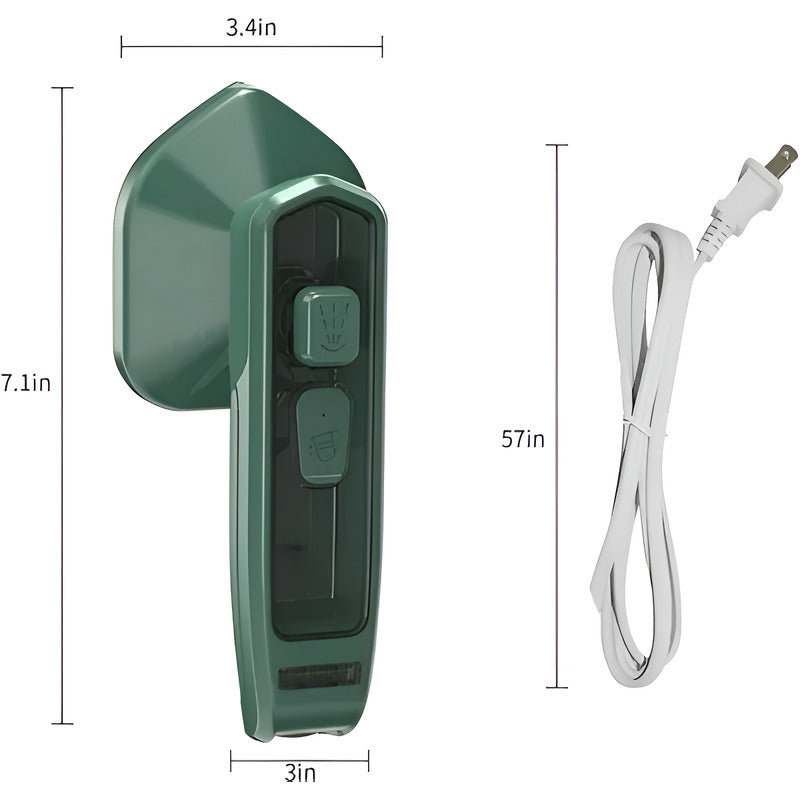 Plancha Portátil A Vapor Viajera Mini Verde para Ropa