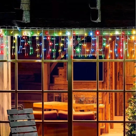 Cortina de Luces LED 300 Bombillos 9m x 45cm Decorativa