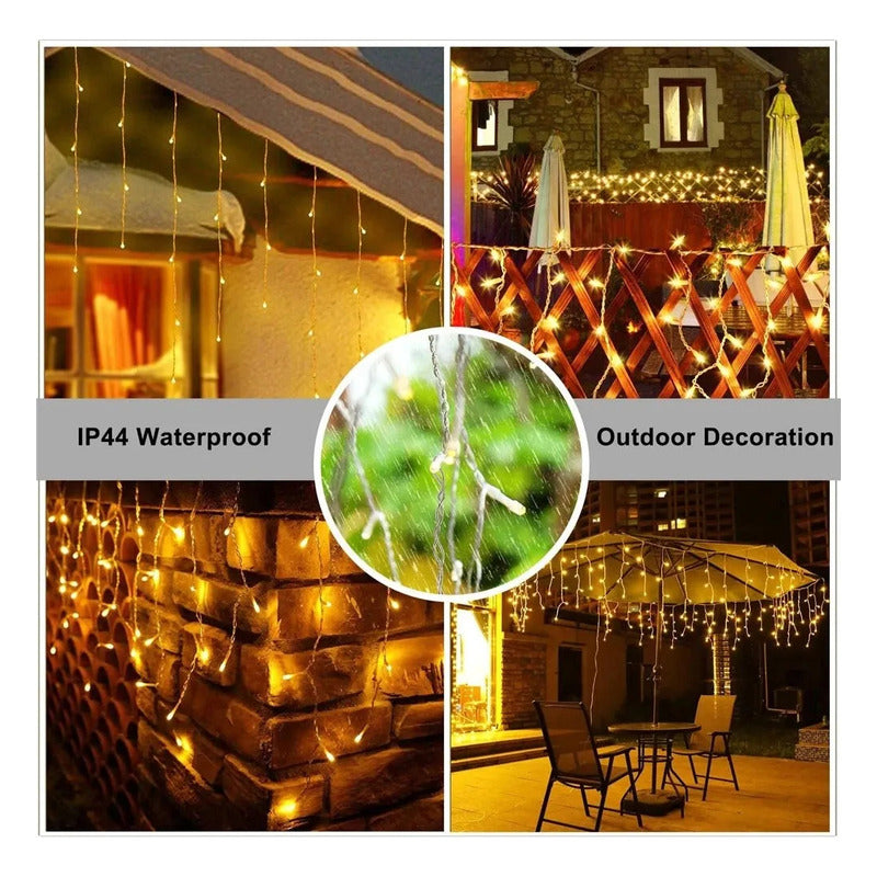 Cortina LED Navideña 3x0.45 Metros - 100 Luces Disho