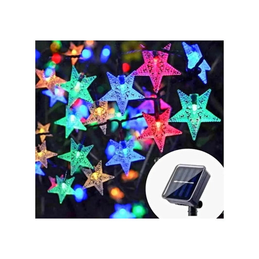 Guirnalda Solar de Luces de Estrella para Exteriores 50 LED