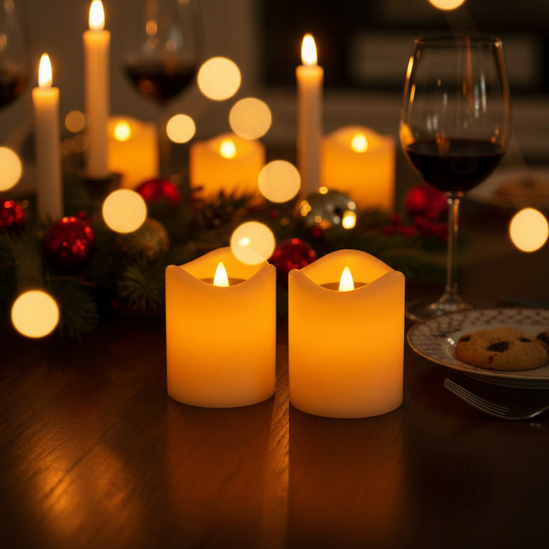 Velas LED Decorativas Pequeñas para Fiestas y Bodas - 24 Unidades