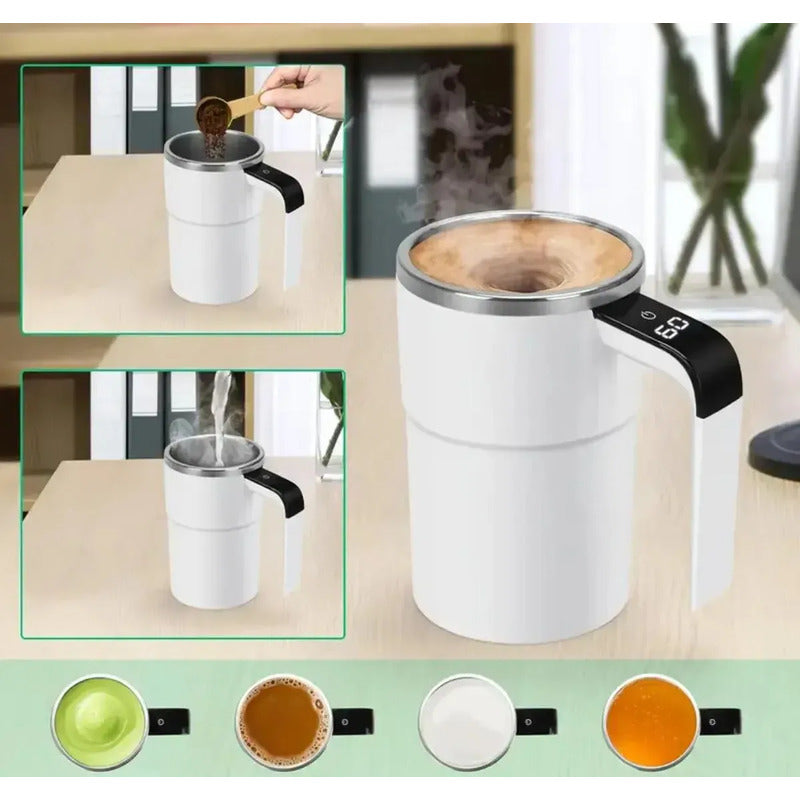 Taza Mezcladora Automática con Termómetro LCD