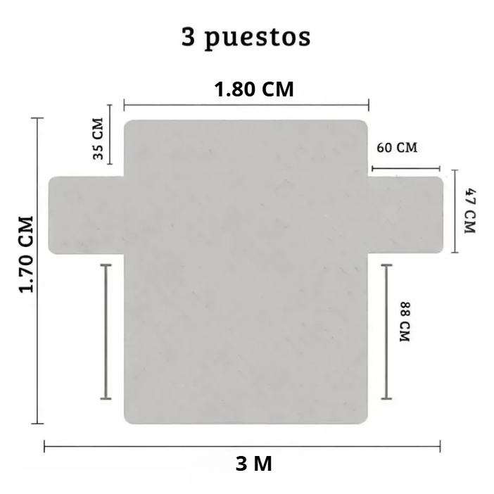 Protector de sofá 3 puestos reversible gris y negro
