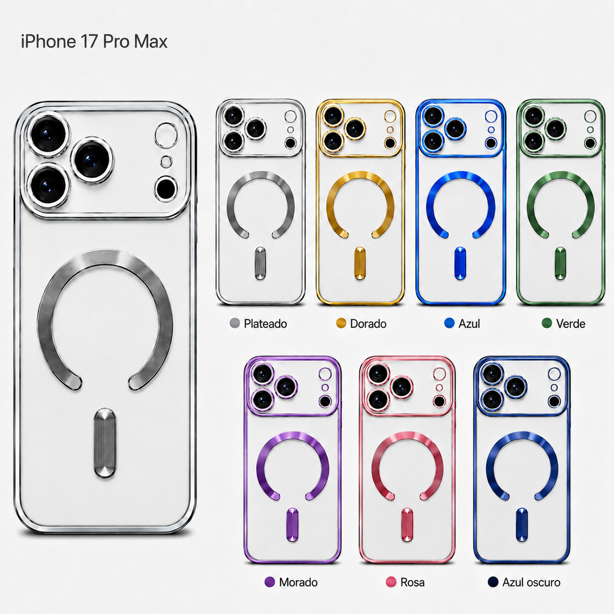 Funda Magnética MagSafe Mate para iPhone 13-Pro, 15 y 17-Pro Max