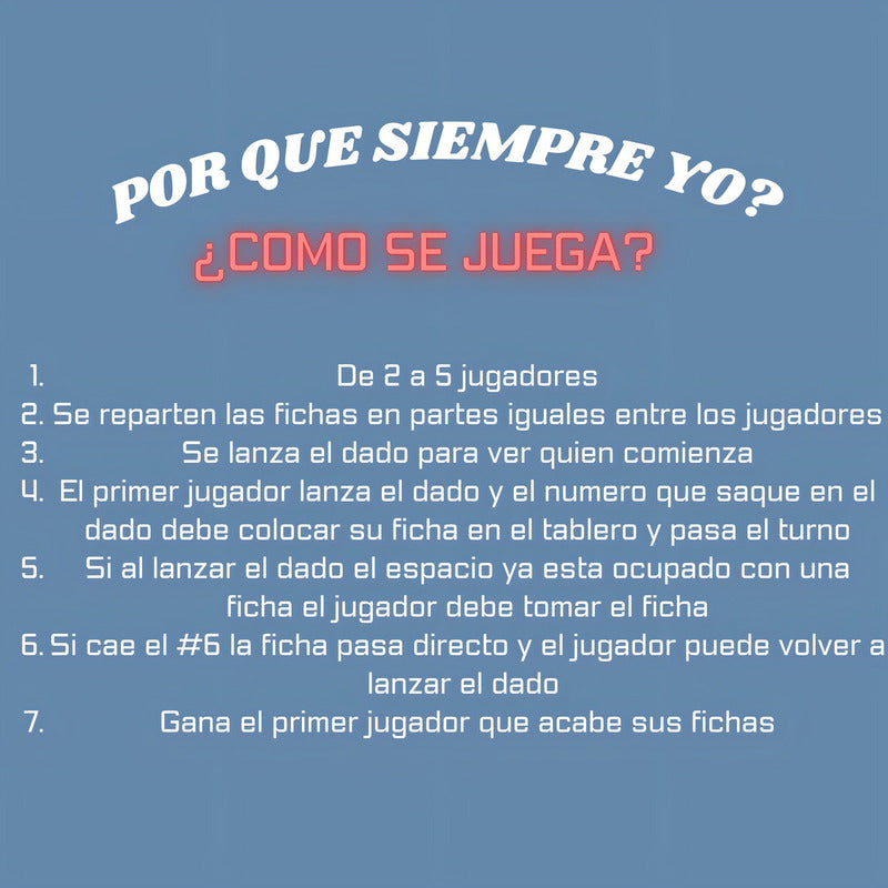 Juego de Mesa ¿Por Qué Siempre Yo? Diversión en Familia