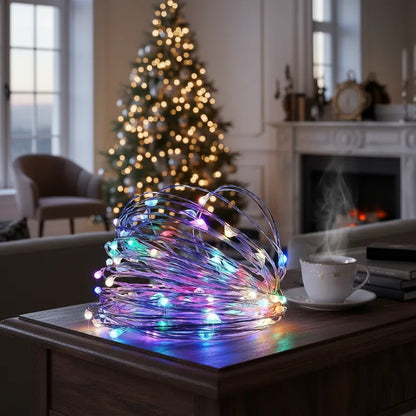 Luces Navideñas Solares Lineales 300 LED para Exterior