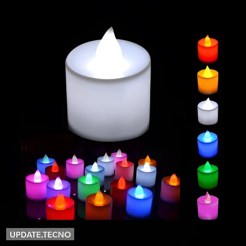Velas LED Decorativas Pequeñas para Fiestas y Bodas - 24 Unidades