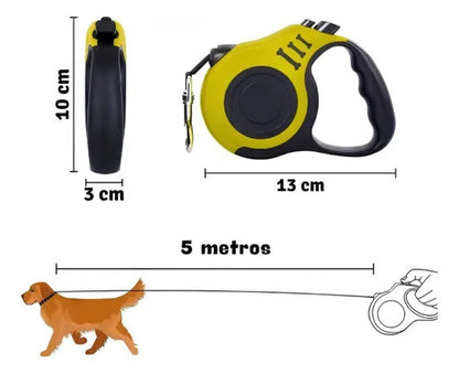 Correa Retráctil 5M + Pelota Eléctrica Interactiva 4 Forros