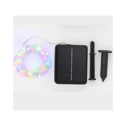 Luces LED Decorativas Alambre 20M con Panel Solar para Exterior