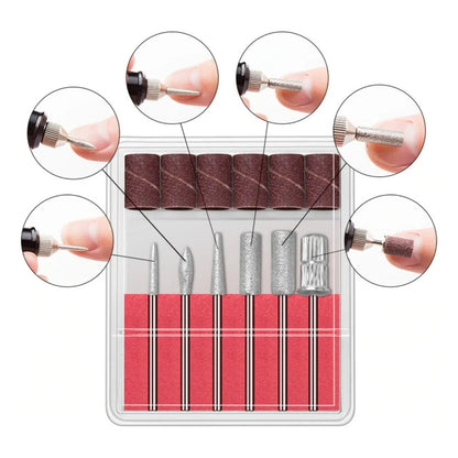Set de Puntas y Lijas para Pulidor de Uñas - Manicure