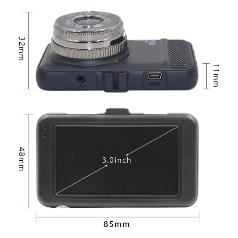 Cámara Doble Lente Full HD 1080p para Vehículos Modelo T659