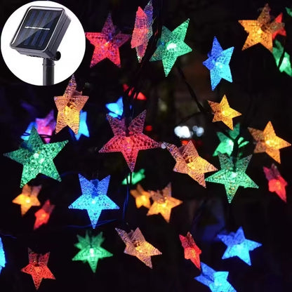 Guirnalda Solar de Luces de Estrella para Exteriores 50 LED