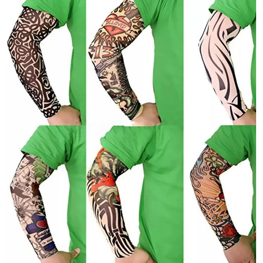 Mangas Protectoras con Diseño de Tatuaje para Ciclismo y Motociclismo