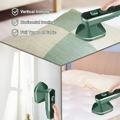 Plancha Portátil A Vapor Viajera Mini Verde para Ropa