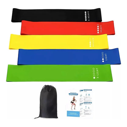 Set de Bandas Elásticas de Resistencia para Ejercicio y Fisioterapia