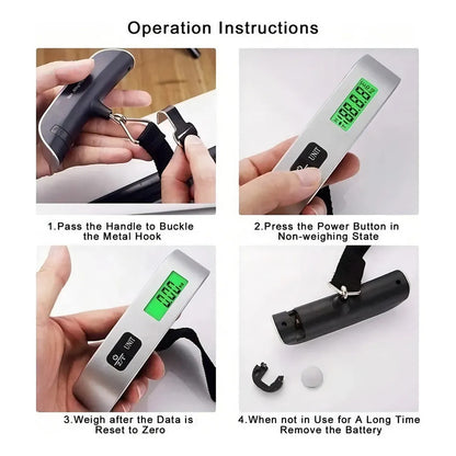Báscula Digital Portátil para Equipaje de Hasta 50 Kg