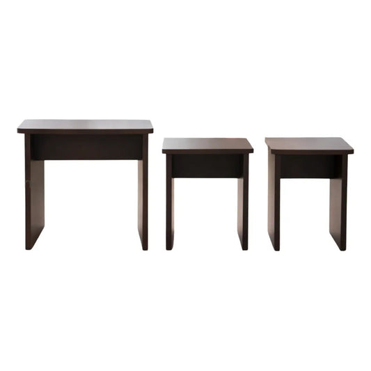 Set 3 Mesas De Noche Wengue - Estilo y Funcionalidad