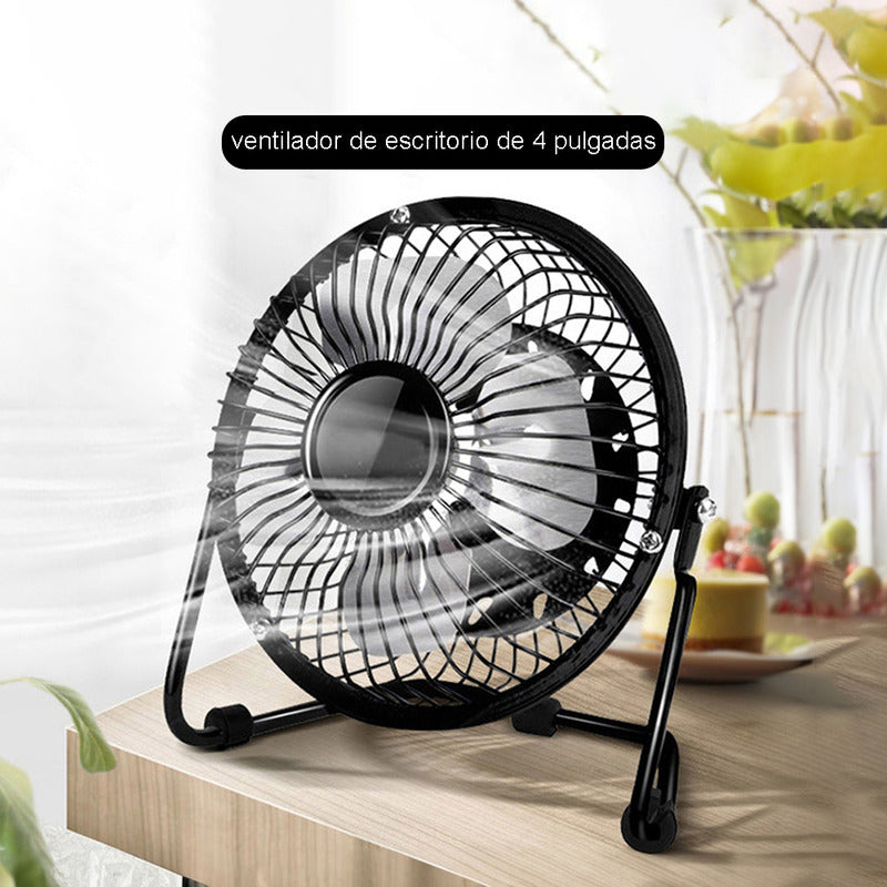 Mini Ventilador Portátil USB para Oficina Personal Negro
