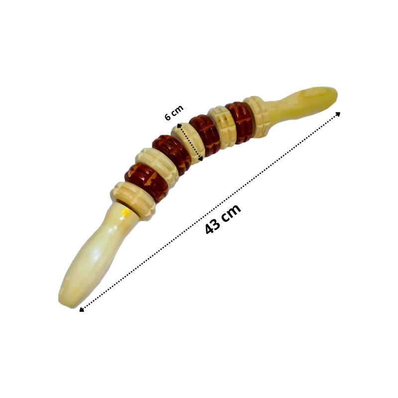 Rodillo Curvo de Madera para Masaje de Bienestar