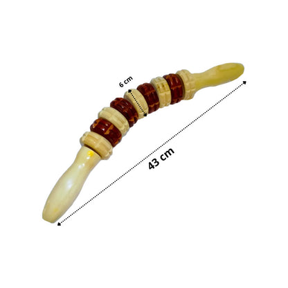 Rodillo Curvo de Madera para Masaje de Bienestar