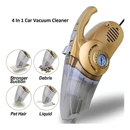Aspiradora 4 en 1 para Carro con Compresor y Linterna 110V