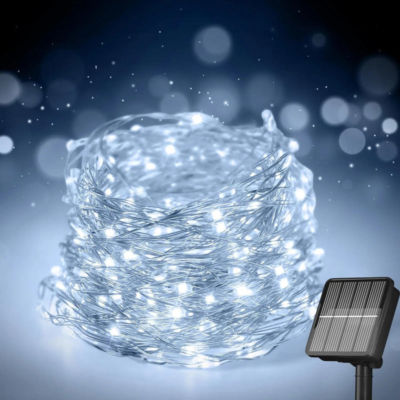 Luces Navideñas Solares Lineales 300 LED para Exterior