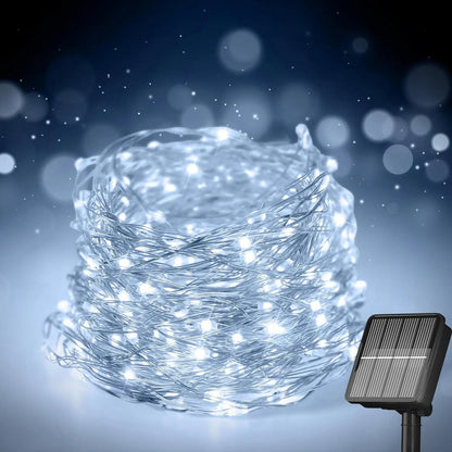 Luces Navideñas Solares Lineales 300 LED para Exterior