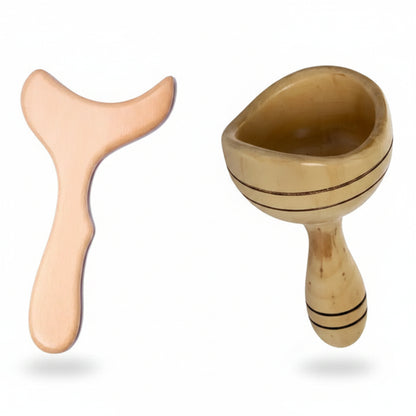 Kit De Maderoterapia Copa Sueca Y Tabla Moldeadora Madera Madera