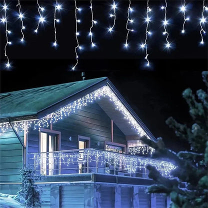 Cortina de 200 Luces LED Decorativas 6m x 45cm para Navidad