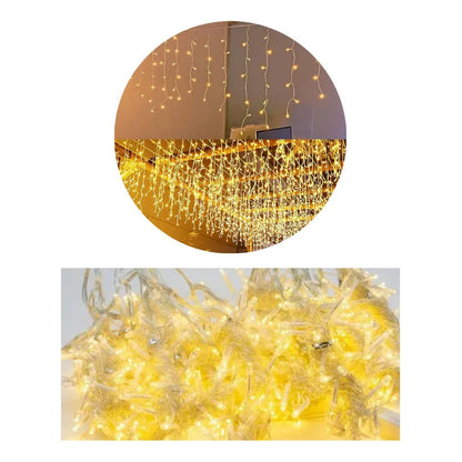 Cortina LED Navideña 3x0.45 Metros - 100 Luces Disho