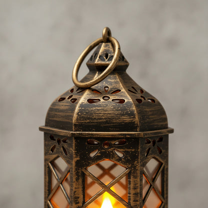 Linterna de Farol Retro con Vela LED - Estilo Vintage