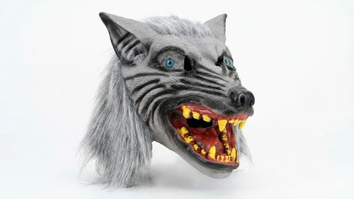 Máscara de Lobo Feroz de Látex para Disfraz Halloween
