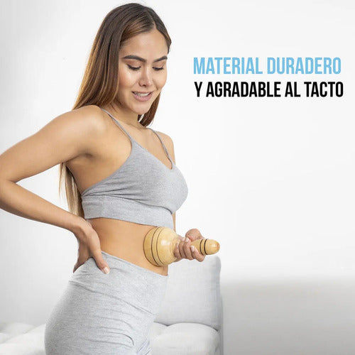 Kit De Maderoterapia Copa Sueca Y Tabla Moldeadora Madera Madera
