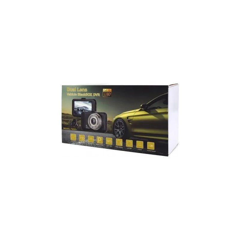 Cámara Doble Lente Full HD 1080p para Vehículos Modelo T659