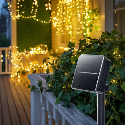 Luces Navideñas Solares Lineales 300 LED para Exterior