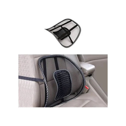 Soporte Lumbar Ergonómico para Oficina y Auto - Color Negro