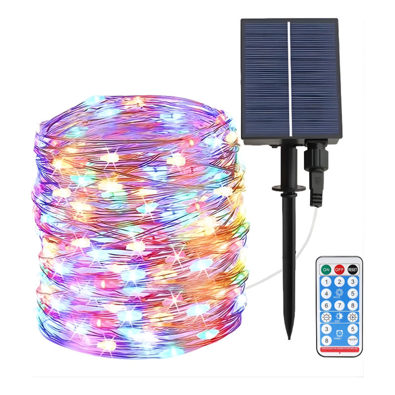 Luces Navideñas Solares Lineales 300 LED para Exterior