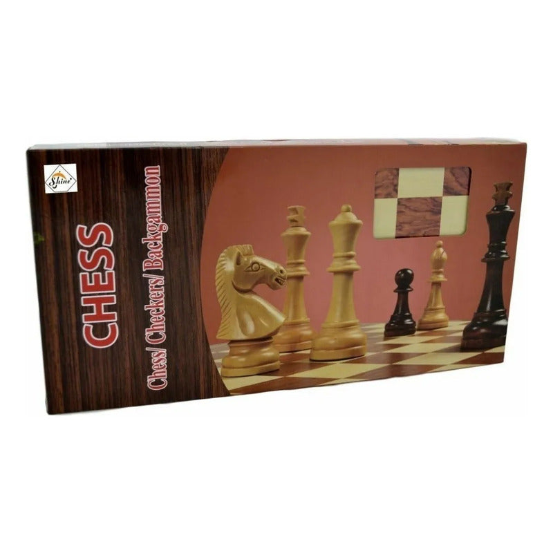 Tablero 3 En 1: Ajedrez, Damas y Backgammon