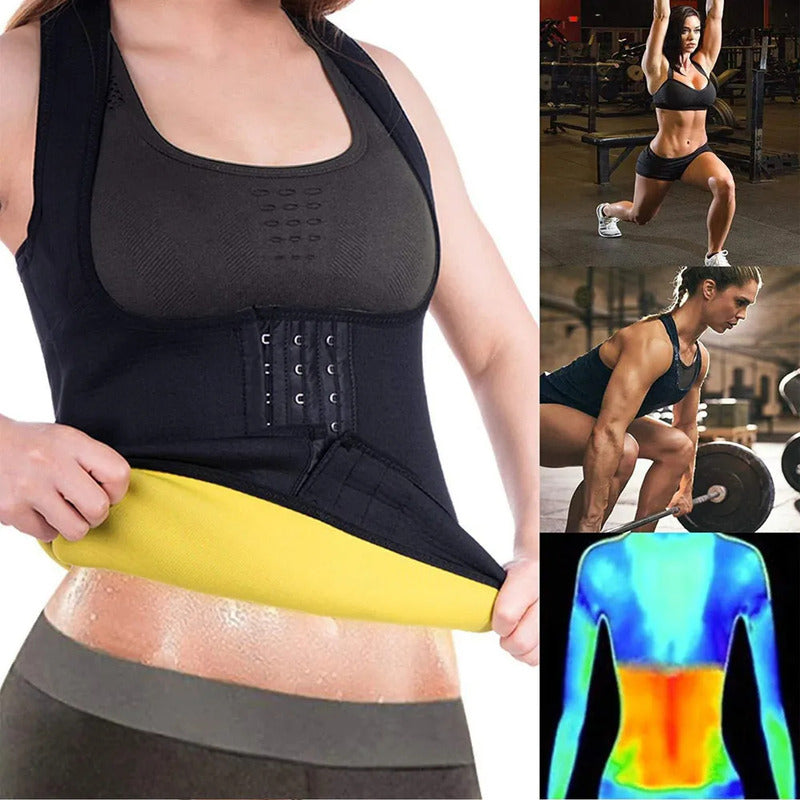 Faja Reductora Chaleco Neopreno con Broches