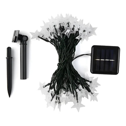 Guirnalda Solar de Luces de Estrella para Exteriores 50 LED