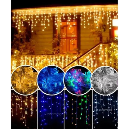 Cortina de 200 Luces LED Decorativas 6m x 45cm para Navidad