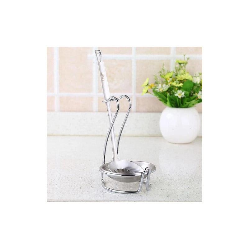 Soporte Escurridor de Cubiertos de Acero Inoxidable Plateado